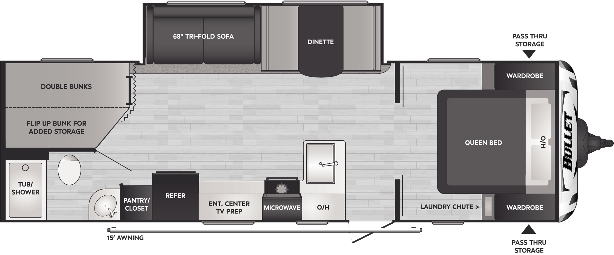 2022 KEYSTONE CROSSFIRE 2730BH, , floor-plans-day image number 0